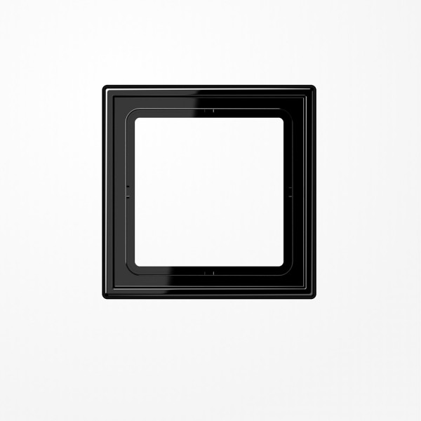 Jung LS981SW Rahmen 1fach, senkrechte und waagerechte Montage, Duroplast, LS 990, schwarz