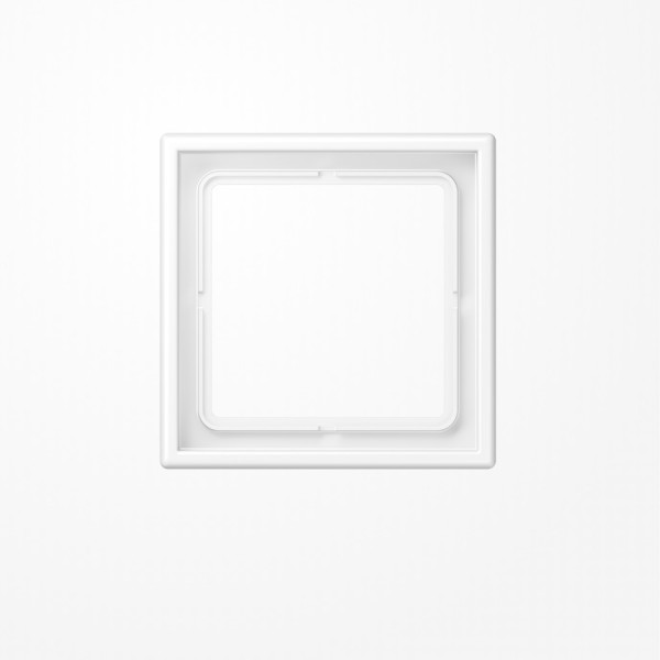 Jung LS981WWM Rahmen 1fach, senkrechte und waagerechte Montage, Duroplast lackiert, LS 990, schneeweiß matt