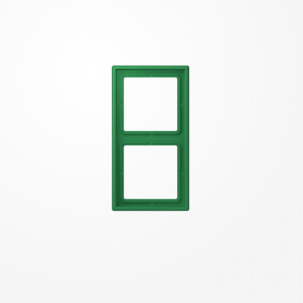 Jung LS982GN Rahmen 2fach, senkrechte und waagerechte Montage, Duroplast, LS 990, grün (für SV)