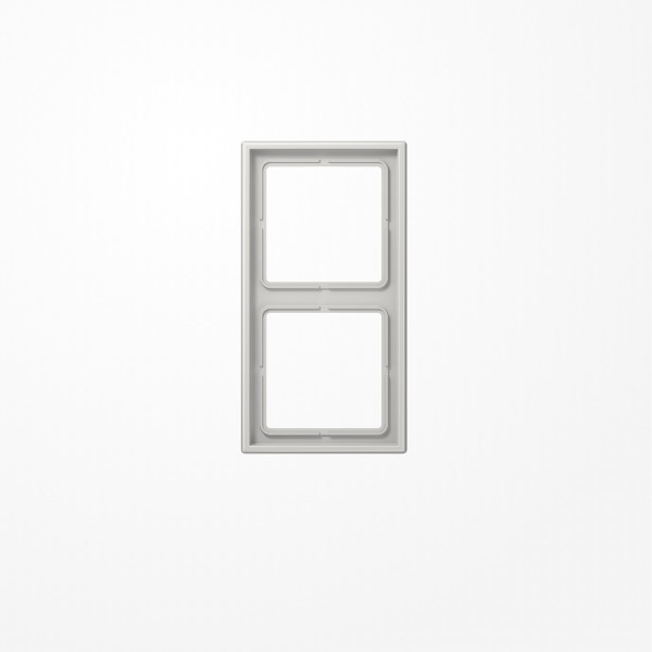 Jung LS982LG Rahmen 2fach, senkrechte und waagerechte Montage, Duroplast, LS 990, lichtgrau