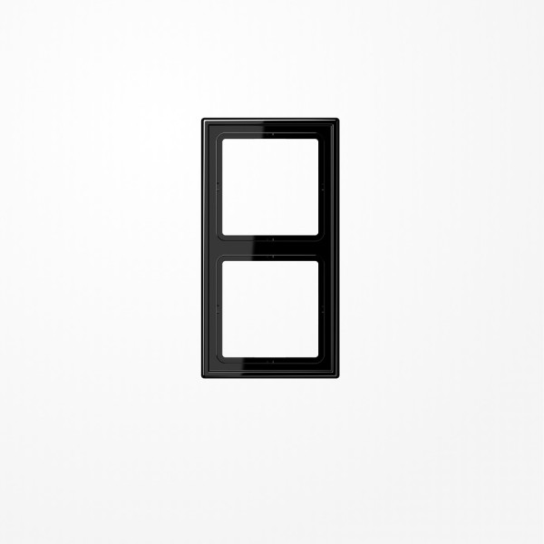 Jung LS982SW Rahmen 2fach, senkrechte und waagerechte Montage, Duroplast, LS 990, schwarz