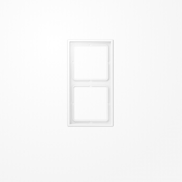 Jung LS982WWM Rahmen 2fach, senkrechte und waagerechte Montage, Duroplast lackiert, LS 990, schneeweiß matt