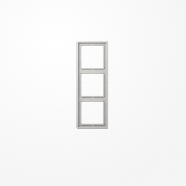 Jung LS983LG Rahmen 3fach, senkrechte und waagerechte Montage, Duroplast, LS 990, lichtgrau