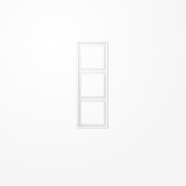 Jung LS983WWM Rahmen 3fach, senkrechte und waagerechte Montage, Duroplast lackiert, LS 990, schneeweiß matt