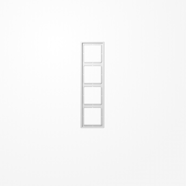 Jung LS984WW Rahmen 4fach, senkrechte und waagerechte Montage, Duroplast, LS 990, alpinweiß