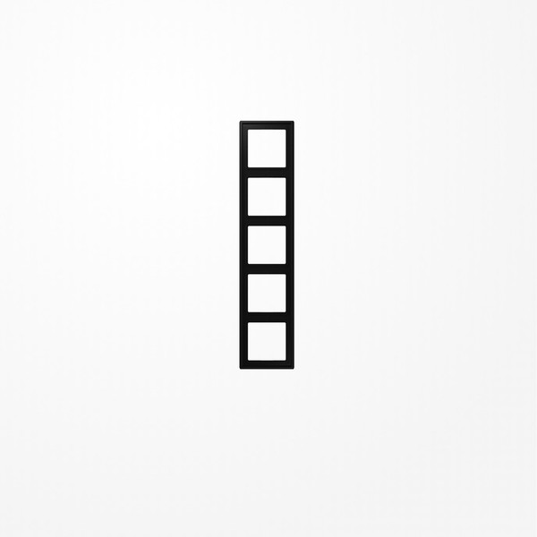 Jung LS985SWM Rahmen 5fach, senkrechte und waagerechte Montage, Duroplast lackiert, LS 990, graphitschwarz matt