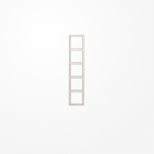 Jung LS985W Rahmen 5fach, senkrechte und waagerechte Montage, Duroplast, LS 990, weiß