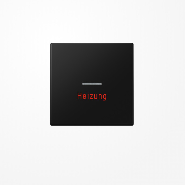 Jung LS990HSWM Wippe mit Lichtleiter, Aufschrift Heizung, Duroplast lackiert, Serie LS, graphitschwarz matt