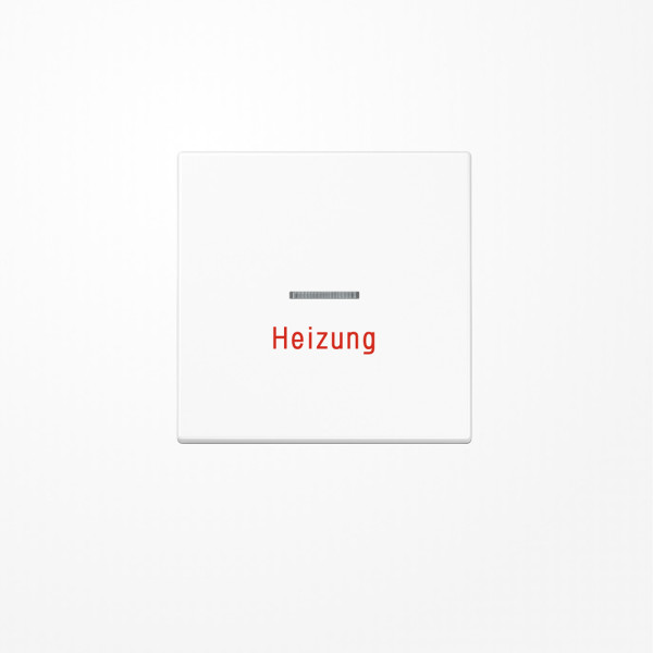 Jung LS990HWW Wippe mit Lichtleiter, Aufschrift Heizung, Duroplast, Serie LS, alpinweiß