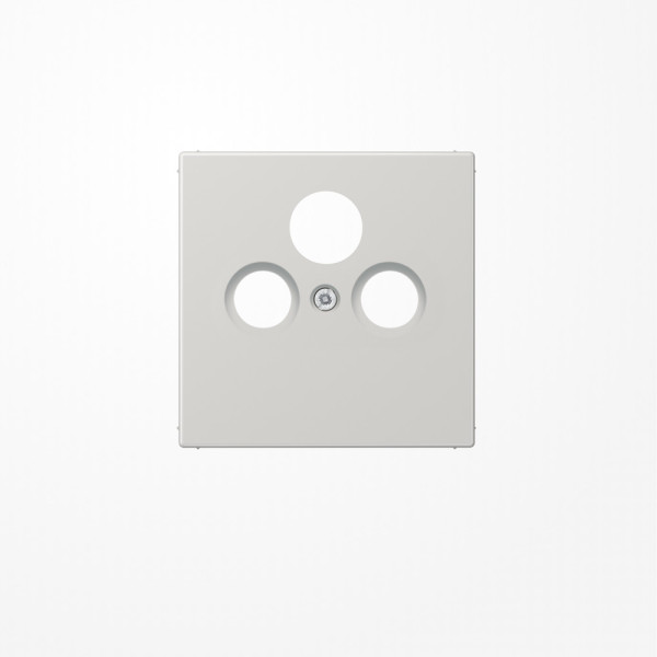 Jung LS990SATLG Abdeckung für Universal-Sat/BK-Dosen 1fach, Thermoplast, Serie LS, lichtgrau