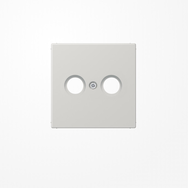 Jung LS990TVLG Abdeckung für Antennendosen 1fach, Thermoplast, Serie LS, lichtgrau