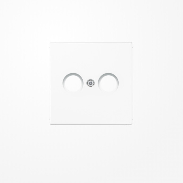 Jung LS990TVWW Abdeckung für Antennendosen 1fach, Thermoplast, Serie LS, alpinweiß