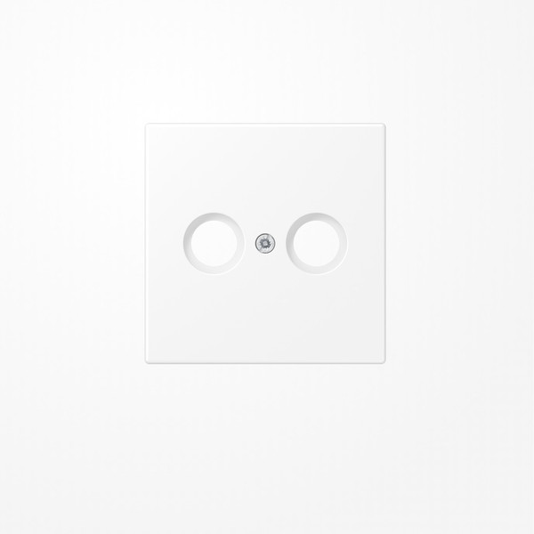 Jung LS990TVWWM Abdeckung für Antennendosen 1fach, Thermoplast lackiert, Serie LS, schneeweiß matt