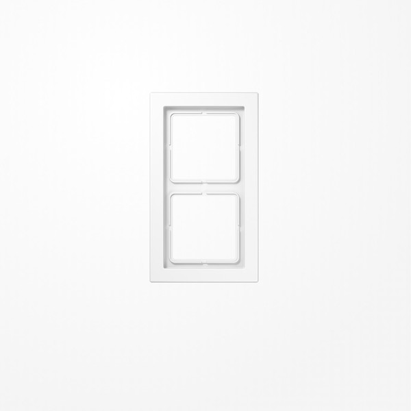 Jung LSD982BFWW Rahmen 2fach, senkrechte und waagerechte Montage, Thermoplast, LS-DESIGN, alpinweiß