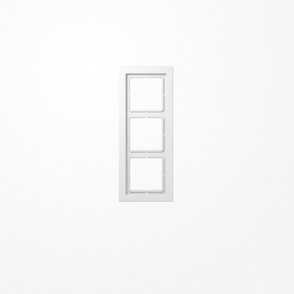 Jung LSD983BFWW Rahmen 3fach, senkrechte und waagerechte Montage, Thermoplast, LS-DESIGN, alpinweiß