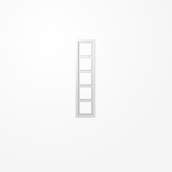 Jung LSD985WW Rahmen 5fach, senkrechte und waagerechte Montage, Duroplast, LS-DESIGN, alpinweiß