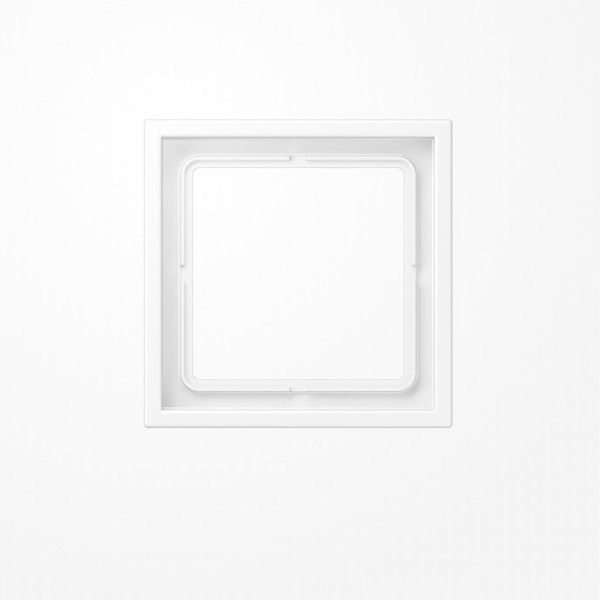 Jung LSZ981BFWWM Rahmen 1fach, senkrechte und waagerechte Montage, Thermoplast lackiert, LS ZERO, schneeweiß matt