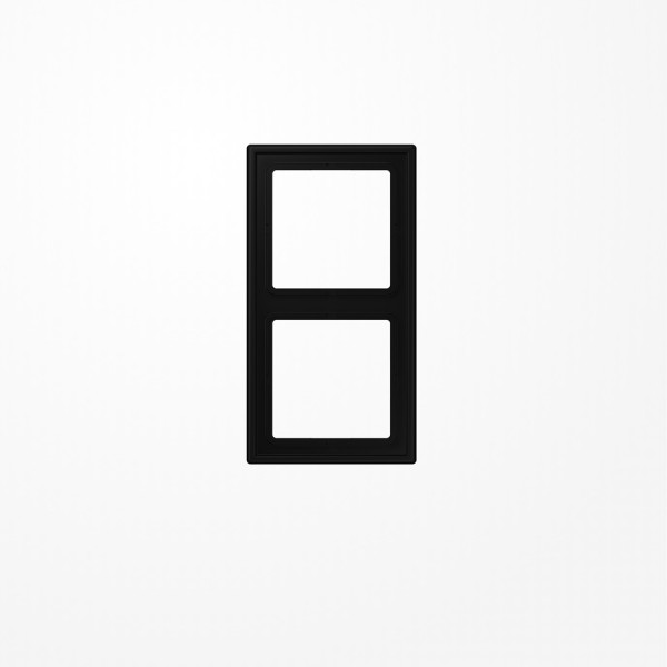 Jung LSZ982BFSWM Rahmen 2fach, senkrechte und waagerechte Montage, Thermoplast lackiert, LS ZERO, graphitschwarz matt