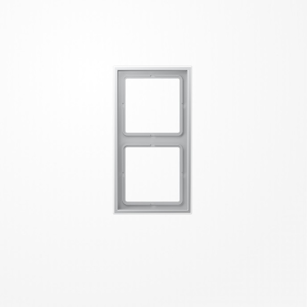 Jung LSZAL982BF Rahmen 2fach, senkrechte und waagerechte Montage, Thermoplast lackiert, LS ZERO, Aluminium