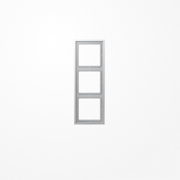 Jung LSZAL983BF Rahmen 3fach, senkrechte und waagerechte Montage, Thermoplast lackiert, LS ZERO, Aluminium