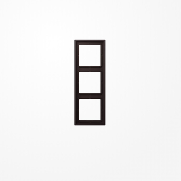 Jung LSZAL983BFD Rahmen 3fach, senkrechte und waagerechte Montage, Thermoplast lackiert, LS ZERO, dark (lackiertes Aluminium)