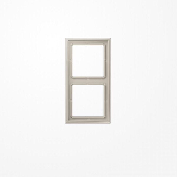 Jung LSZES982BF Rahmen 2fach, senkrechte und waagerechte Montage, Thermoplast lackiert, LS ZERO, Edelstahl