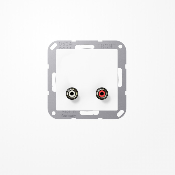 Jung MAA1021WW CinchAudio, MultimediaAnschlussystem Cinch Audio, Serie AS/A, alpinweiß