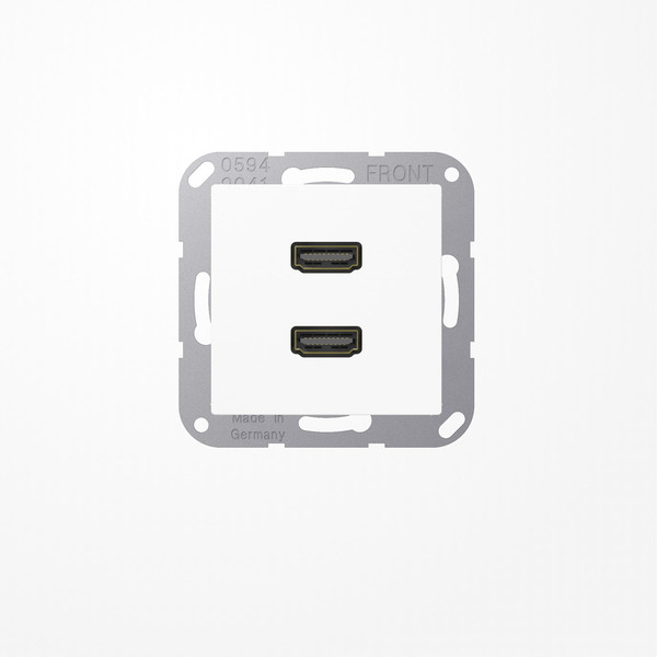 Jung MAA1133WW HDMI, MultimediaAnschlussystem 2xHDMI, Serie AS/A, alpinweiß