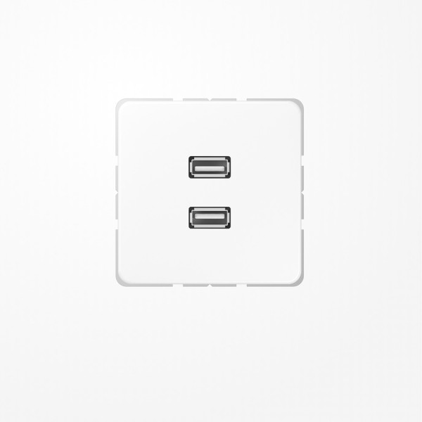 Jung MACD1153WW USB2Punkt0, MultimediaAnschlussystem 2xUSB 2.0, Serie CD, alpinweiß