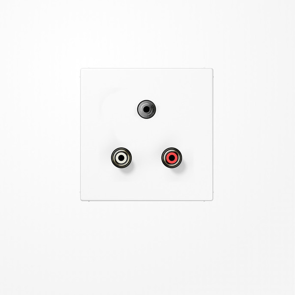 Jung MALS1011WW CinchAudio, Miniklinke, MultimediaAnschlussystem Cinch Audio / Miniklinke 3,5mm, Serie LS, alpinweiß