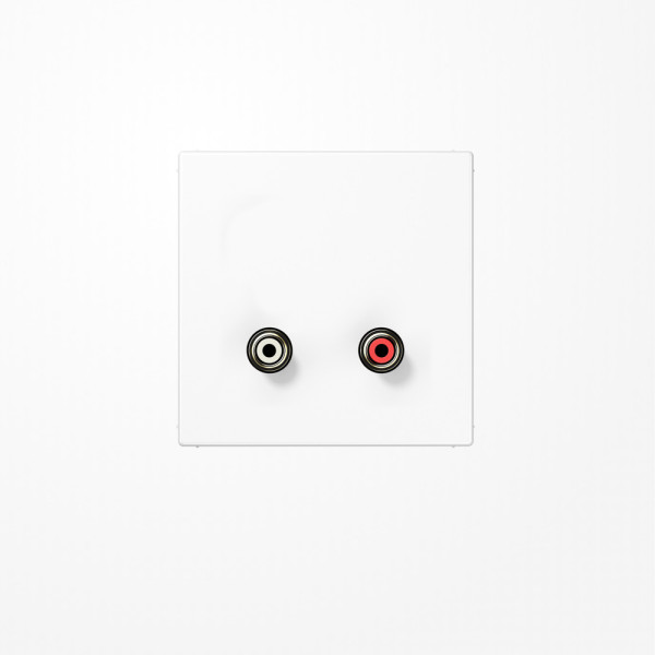 Jung MALS1021WW CinchAudio, MultimediaAnschlussystem Cinch Audio, Serie LS, alpinweiß