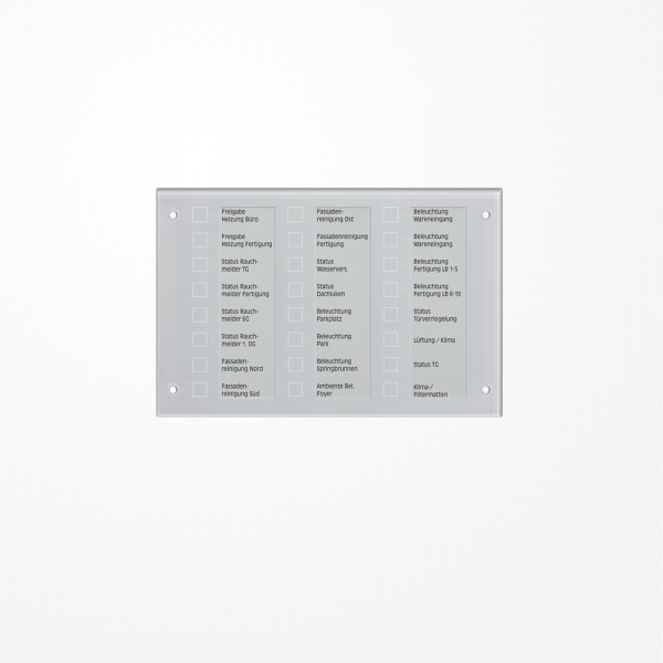 Jung MBT2424 KNX Melde- und Bedientableau, Glas grün