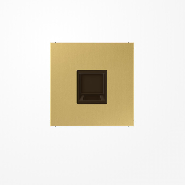 Jung ME1969-1WEC Abdeckung (gerastet) für Modular-Jack-Steckbuchsen, 1fach, UMA-CAT6A, RADIALL, Panduit, Assmann, Serie LS, Messing classic