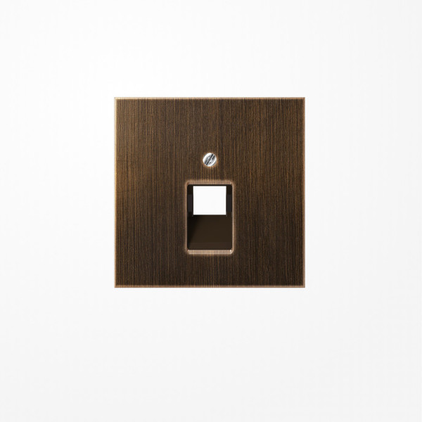 Jung ME2969-1UAAT Abdeckung für IAE/UAE-Anschlussdosen 1x8-polig, Messing, Serie LS, Messing antik