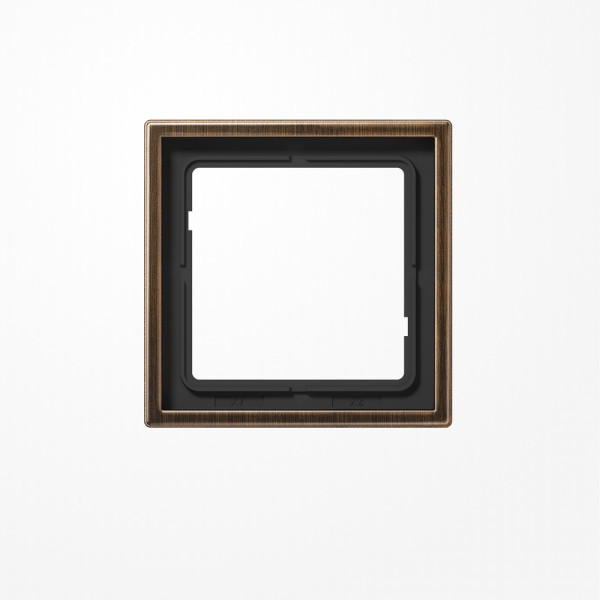 Jung ME2981AT Rahmen 1fach, senkrechte und waagerechte Montage, Messing, LS 990, Messing antik