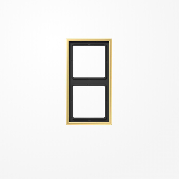 Jung ME2982C Rahmen 2fach, senkrechte und waagerechte Montage, Messing, LS 990, Messing classic