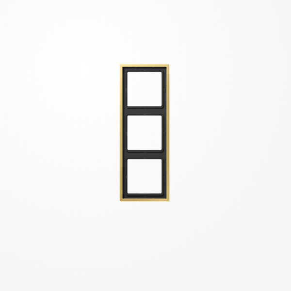 Jung ME2983C Rahmen 3fach, senkrechte und waagerechte Montage, Messing, LS 990, Messing classic