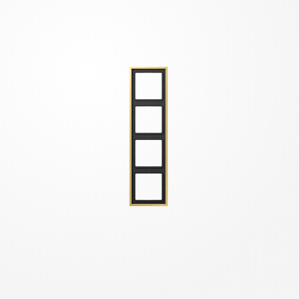 Jung ME2984C Rahmen 4fach, senkrechte und waagerechte Montage, Messing, LS 990, Messing classic