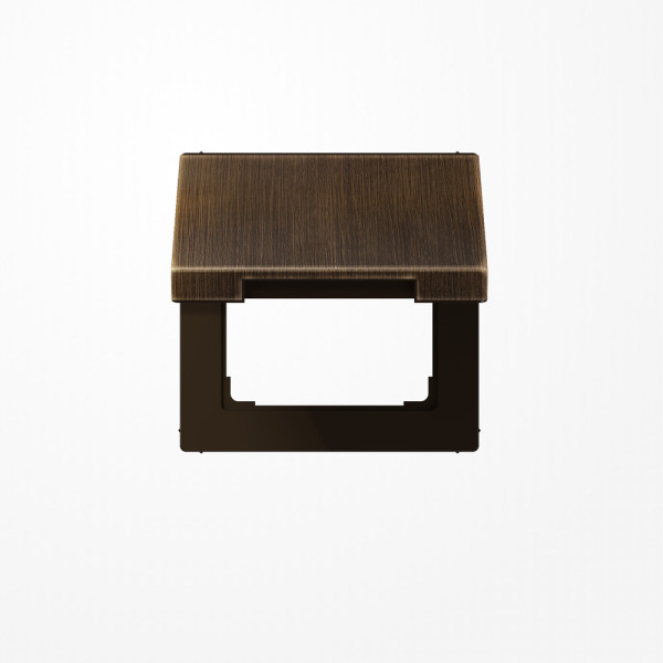 Jung ME2990KLAT Klappdeckel mit Rückstellfeder, Messing, Serie LS, Messing antik