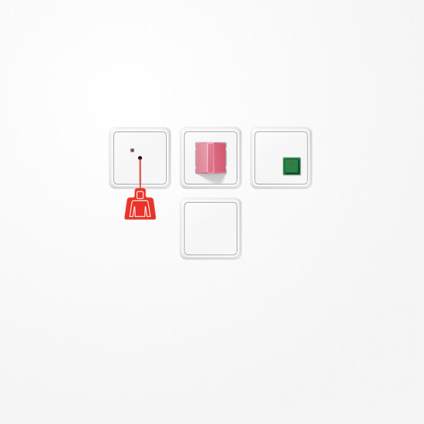 Jung NRSCD0834WW Notrufset, Serie CD, alpinweiß