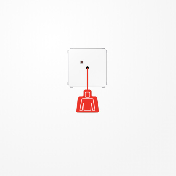 Jung NRSCD0834ZTWW Notrufsystem Zugtaster, Serie CD, alpinweiß