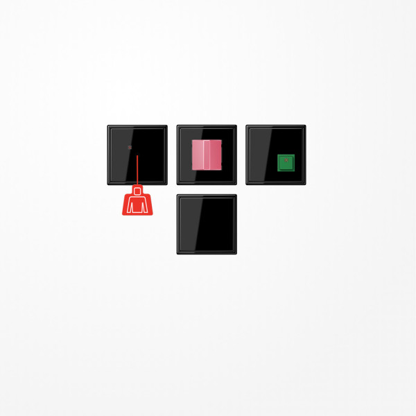 Jung NRSLS0834SW Notrufset, Serie LS, schwarz