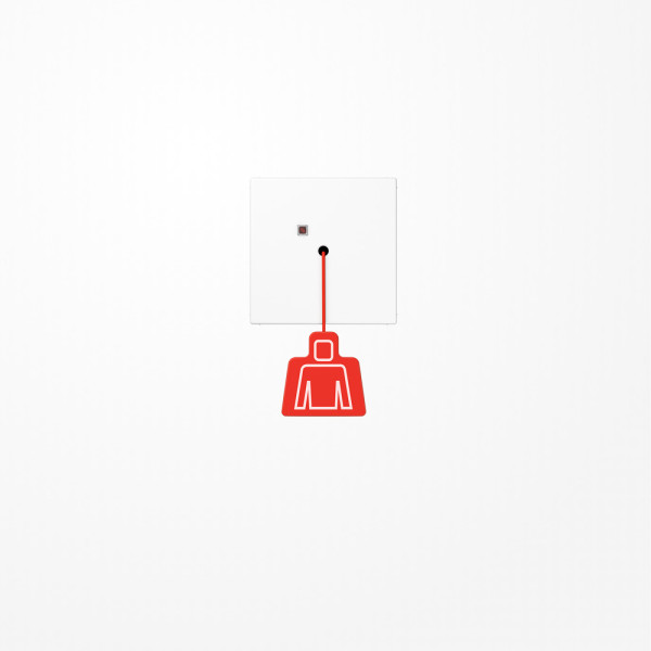 Jung NRSLS0834ZTWW Notrufsystem Zugtaster, Serie LS, alpinweiß