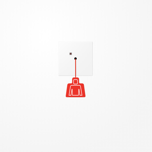 Jung NRSLS0834ZTWWM Notrufsystem Zugtaster, Serie LS, schneeweiß matt