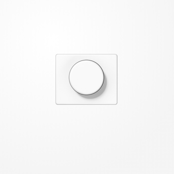 Jung SL1540WW Abdeckung für Drehdimmer, Aluminium lackiert, Serie SL, alpinweiß