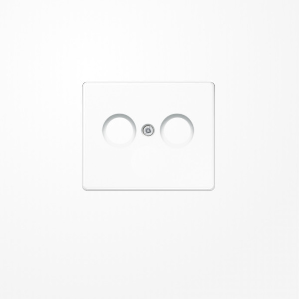 Jung SL561SATWW Abdeckung für Universal-Sat/BK-Dosen 1fach, Aluminium lackiert, Serie SL, alpinweiß