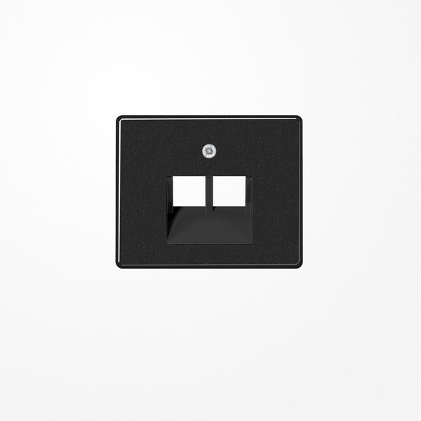 Jung SL569-2UASW Abdeckung für IAE/UAE-Anschlussdosen 2x8-polig, Aluminium lackiert, Serie SL, schwarz