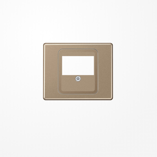 Jung SL569TGB Abdeckung für TAE-Anschlussdosen 1fach, Aluminium lackiert, Serie SL, gold-bronze