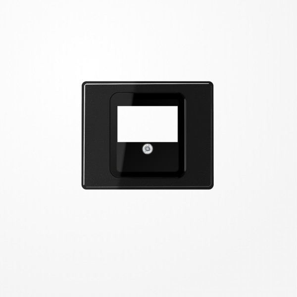 Jung SL569TSW Abdeckung für TAE-Anschlussdosen 1fach, Aluminium lackiert, Serie SL, schwarz