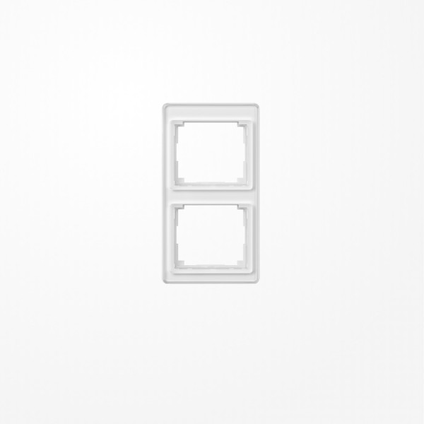 Jung SL582WW Rahmen 2fach, senkrechte Montage, Acrylglas, SL 500, alpinweiß